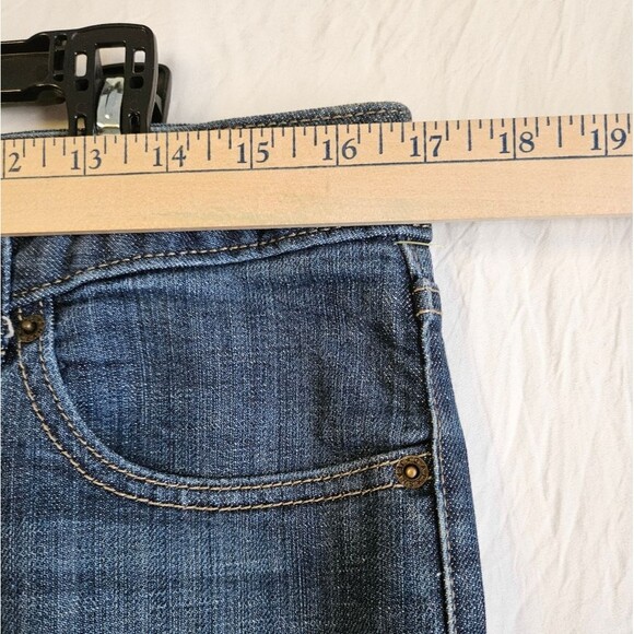 Gap Jeans Women’s 12R (34x30.5) Blue Curvy Flare Mid Rise Denim Boho Western GUC - Picture 6 of 9